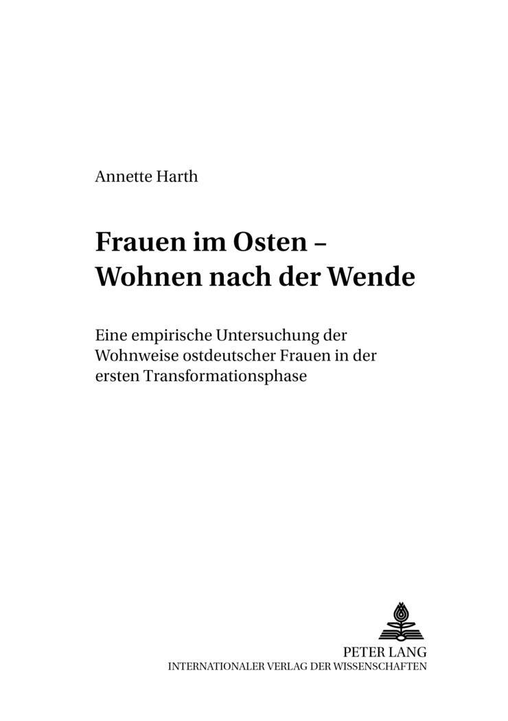 Vorderes Coverbild Frauen im Osten - Wohnen nach der Wende