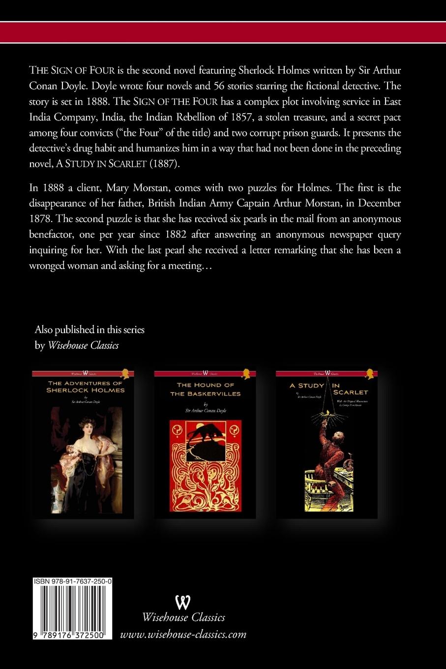 Rückseitencover The Sign of Four (Wisehouse Classics Edition -  with original illustrations by Richard Gutschmidt)