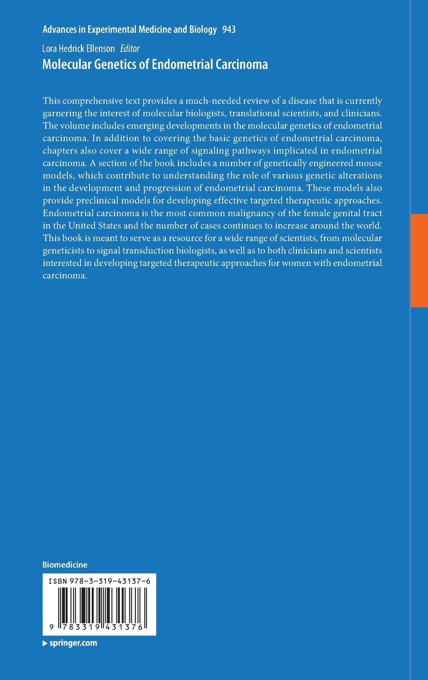Rückseitencover Molecular Genetics of Endometrial Carcinoma