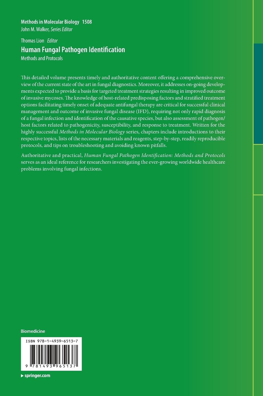 Rückseitencover Human Fungal Pathogen Identification