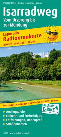 Vorderes Coverbild Isarradweg 1 : 50 000. Von der Quelle bis zur Mündung