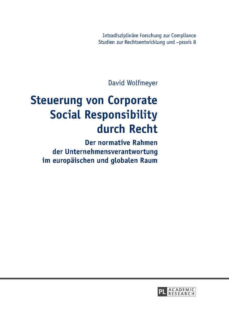 Vorderes Coverbild Steuerung von Corporate Social Responsibility durch Recht