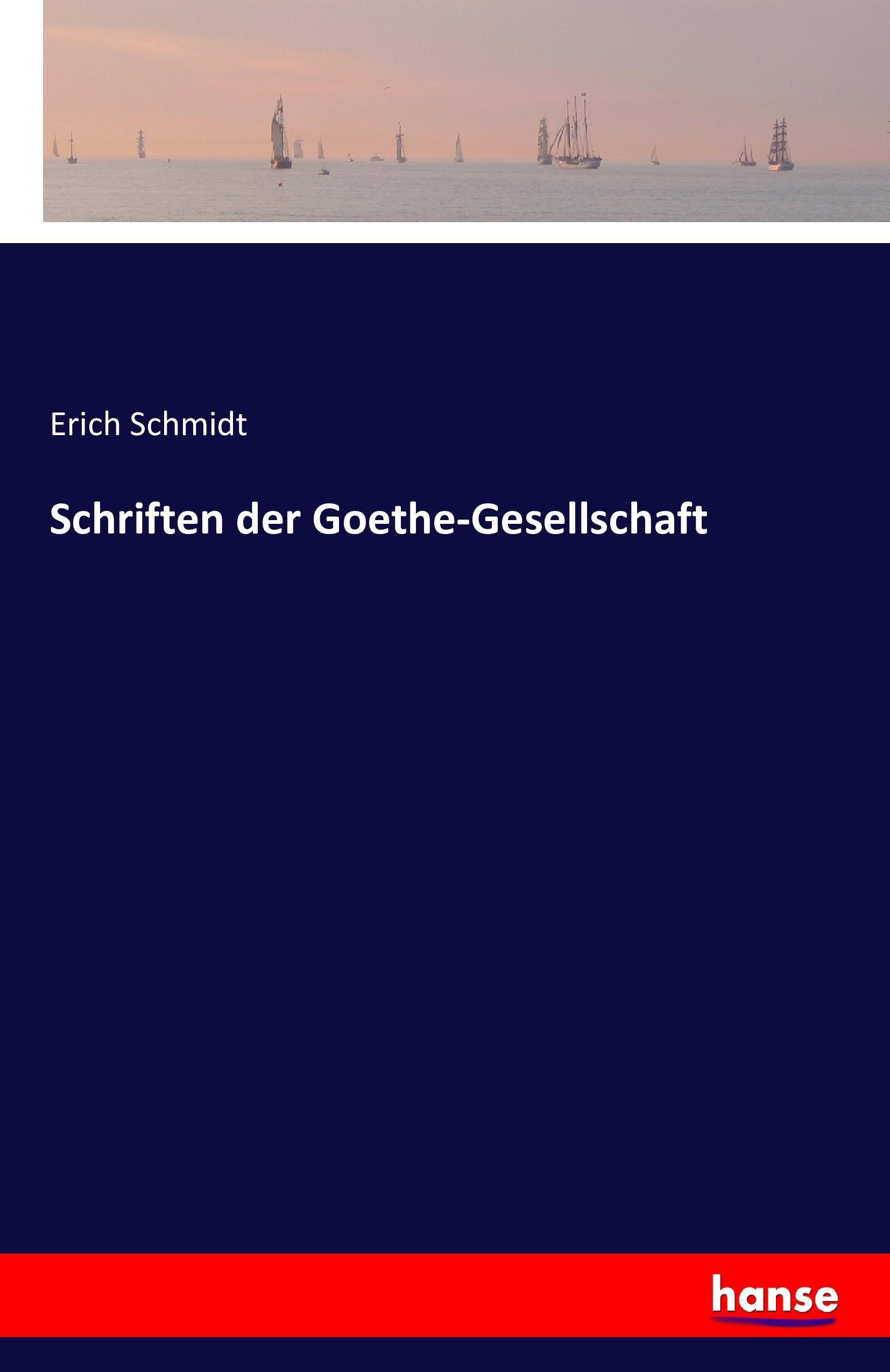 Vorderes Coverbild Schriften der Goethe-Gesellschaft
