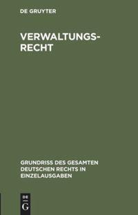 Vorderes Coverbild Verwaltungsrecht
