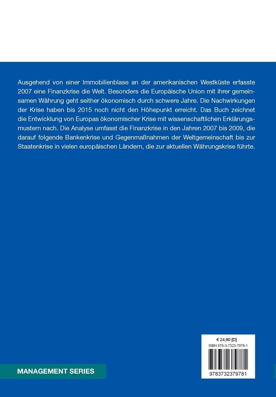 Rückseitencover Ökonomische Krisenjahre