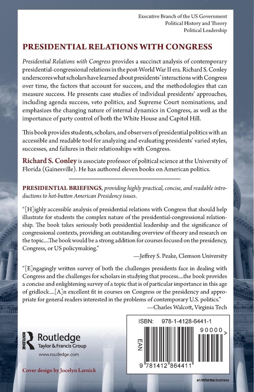 Rückseitencover Presidential Relations with Congress