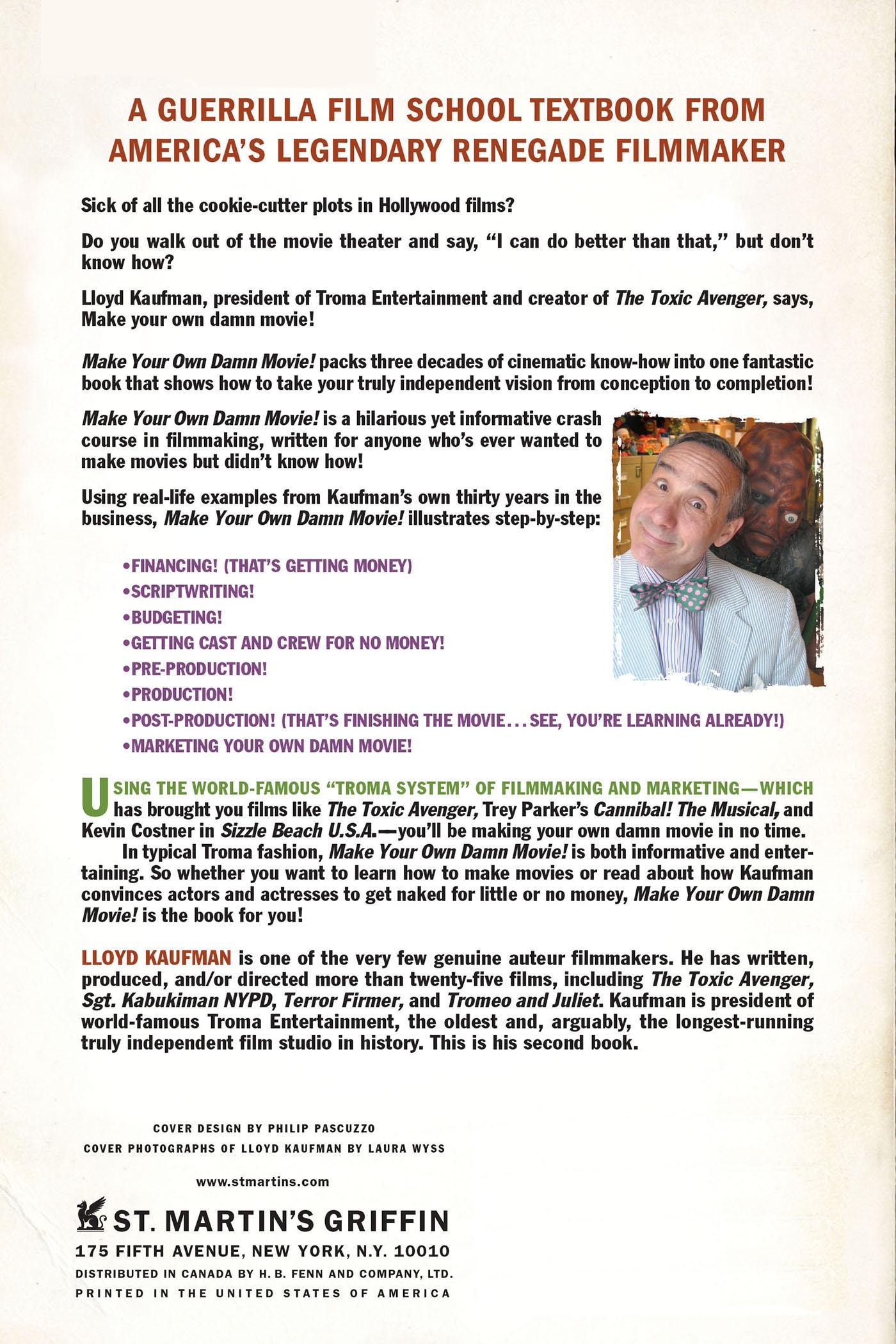 Rückseitencover Make Your Own Damn Movie!