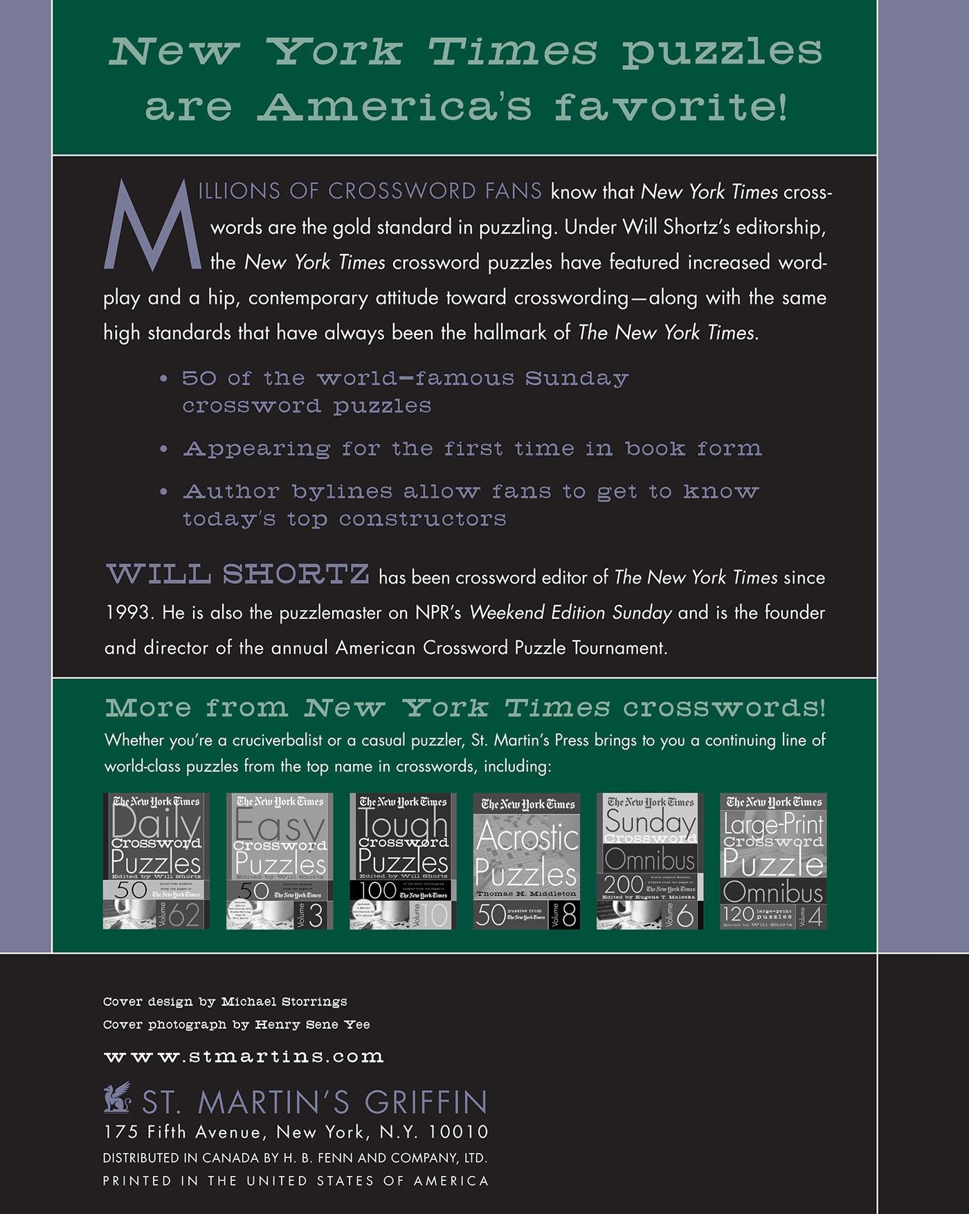 Rückseitencover The New York Times Sunday Crossword Puzzles Vol. 28
