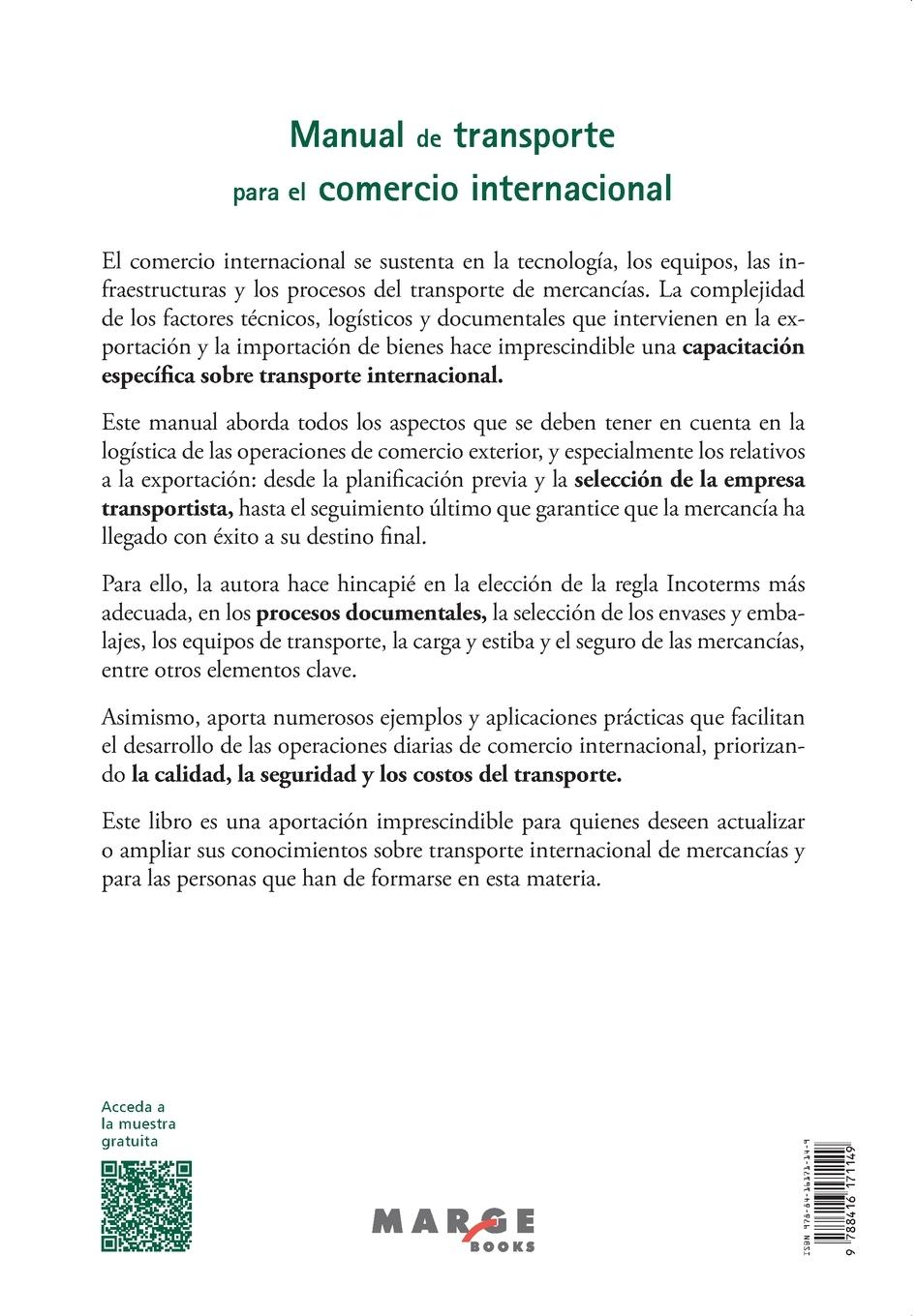 Rückseitencover Manual de transporte para el comercio internacional