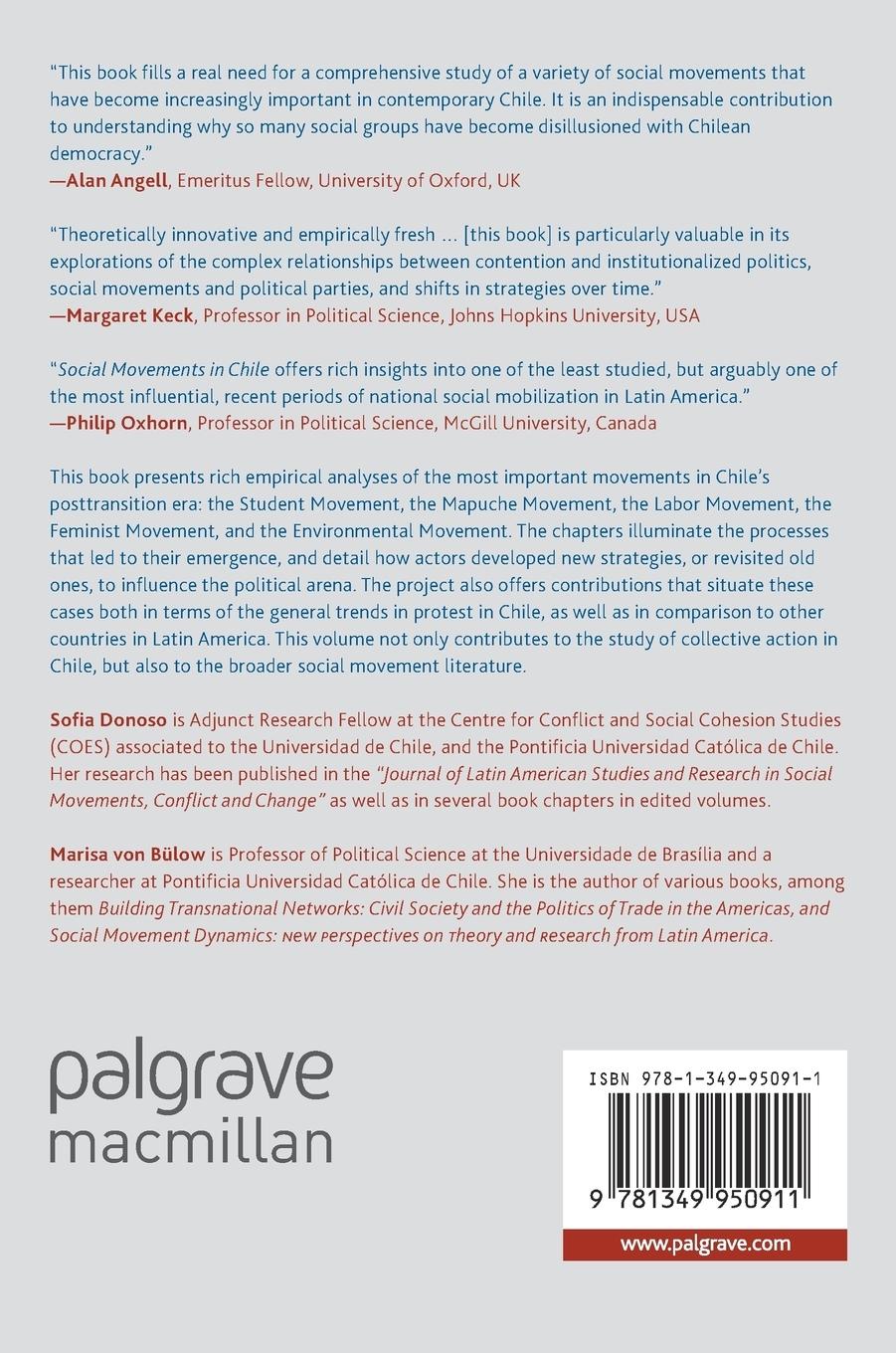 Rückseitencover Social Movements in Chile