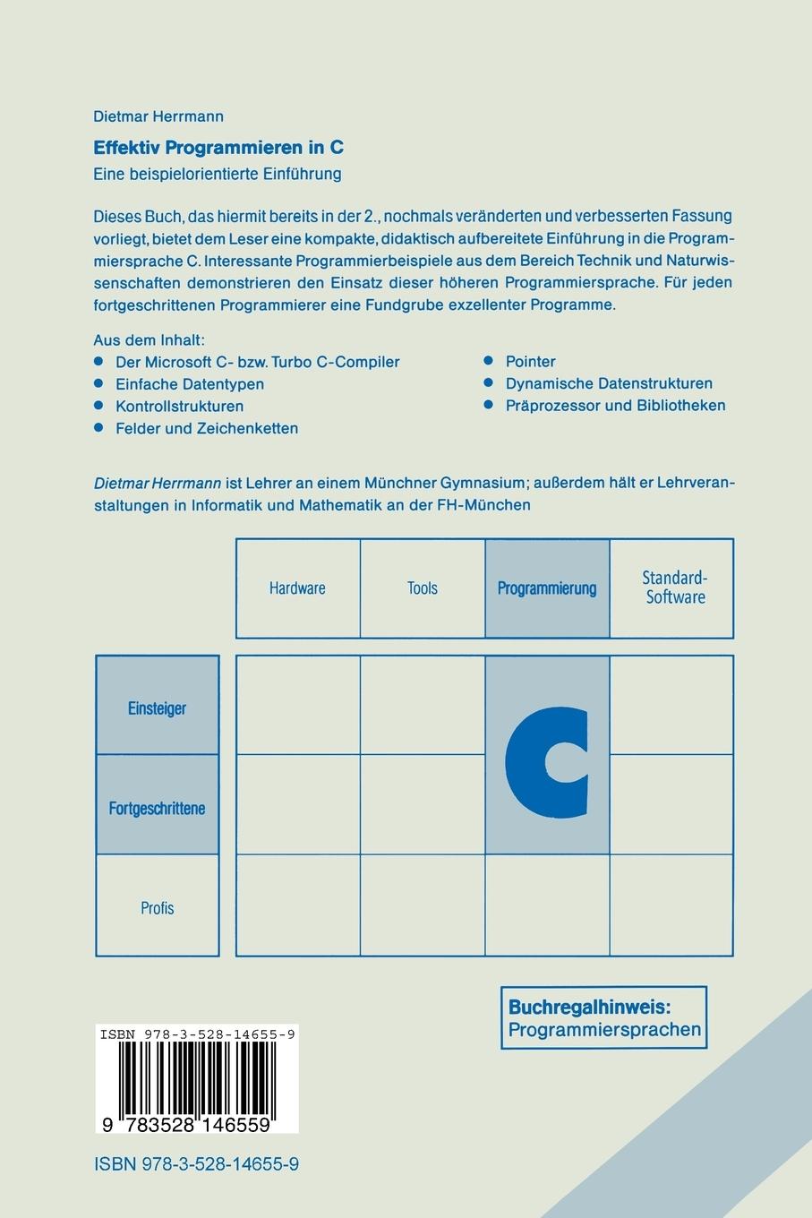 Rückseitencover Effektiv Programmieren in C
