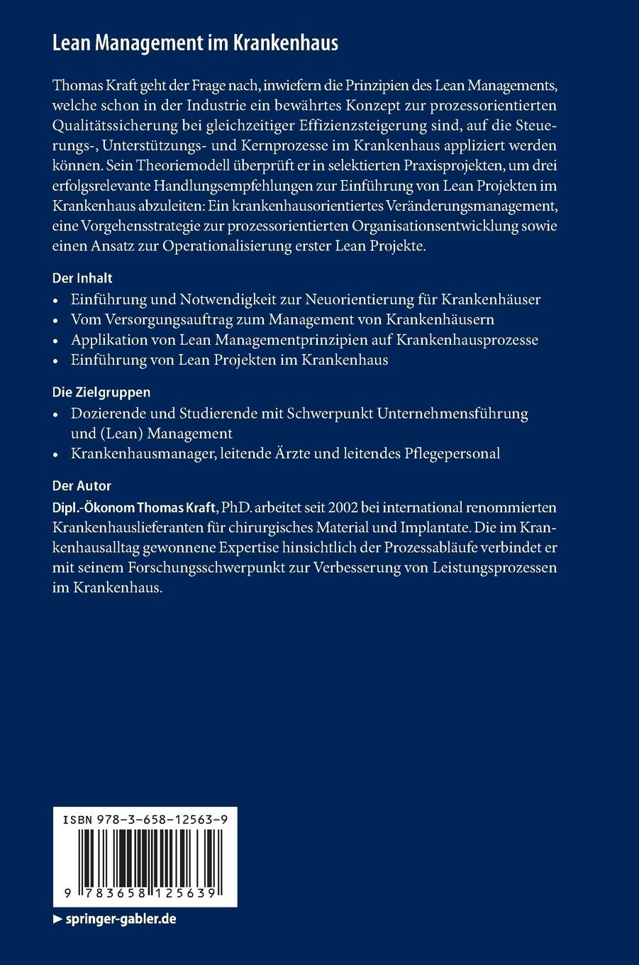 Rückseitencover Lean Management im Krankenhaus