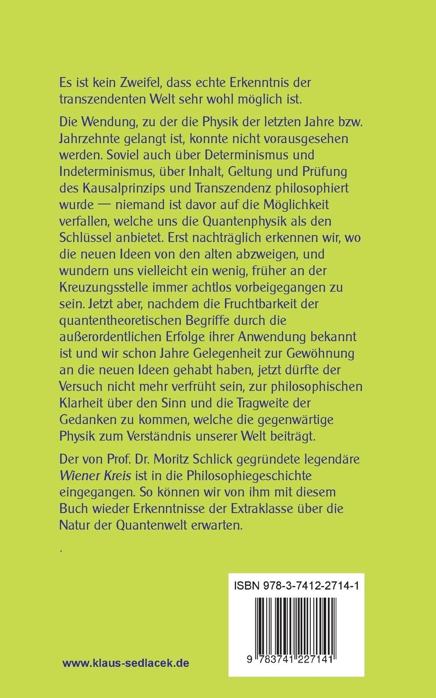 Rückseitencover Jenseits der Erscheinungen