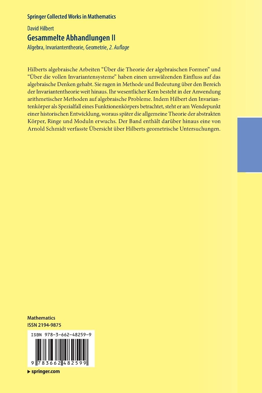 Rückseitencover Gesammelte Abhandlungen II