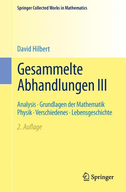 Vorderes Coverbild Gesammelte Abhandlungen III