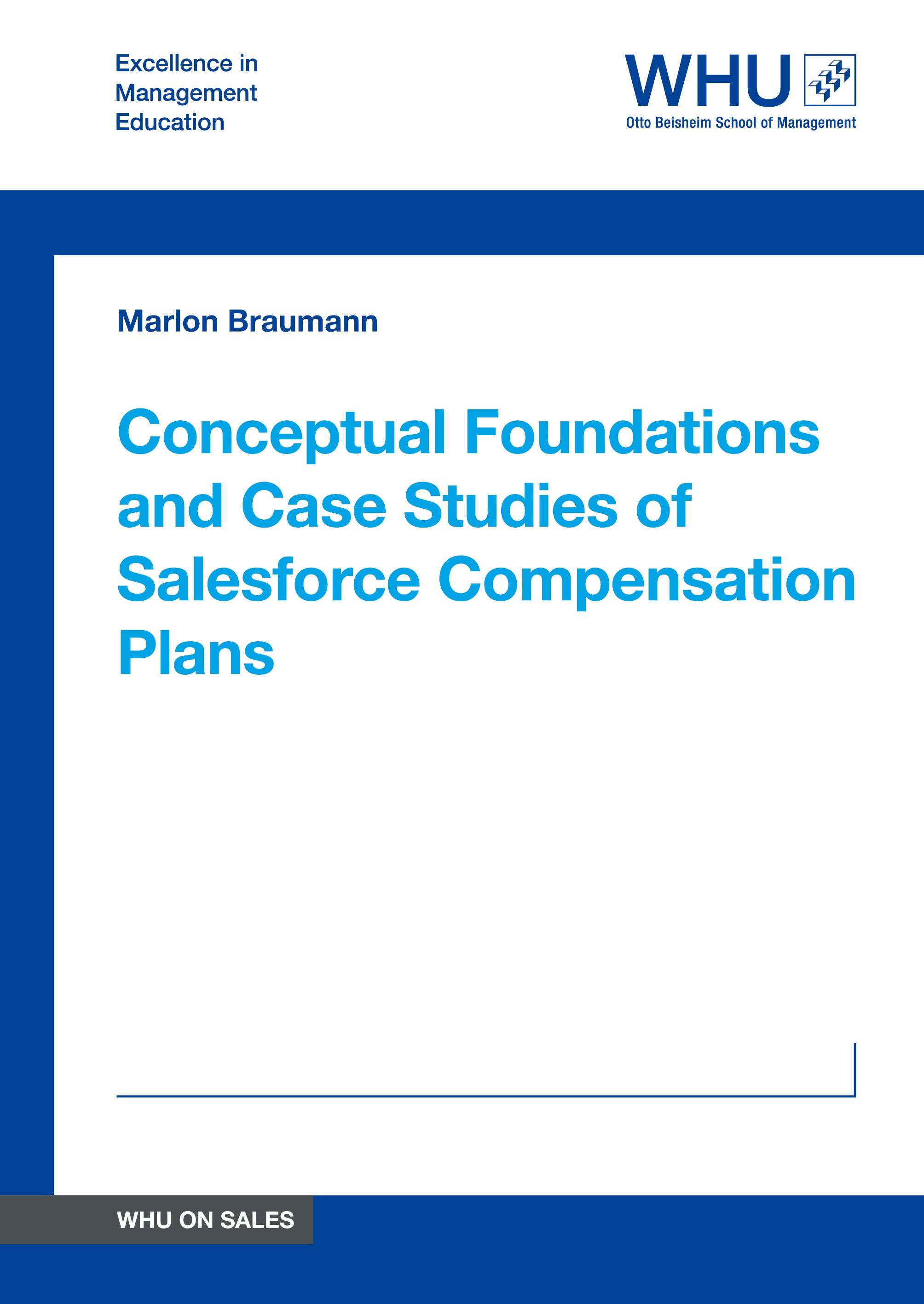 Vorderes Coverbild Conceptual Foundations and Case Studies of Salesforce Compensation Plans