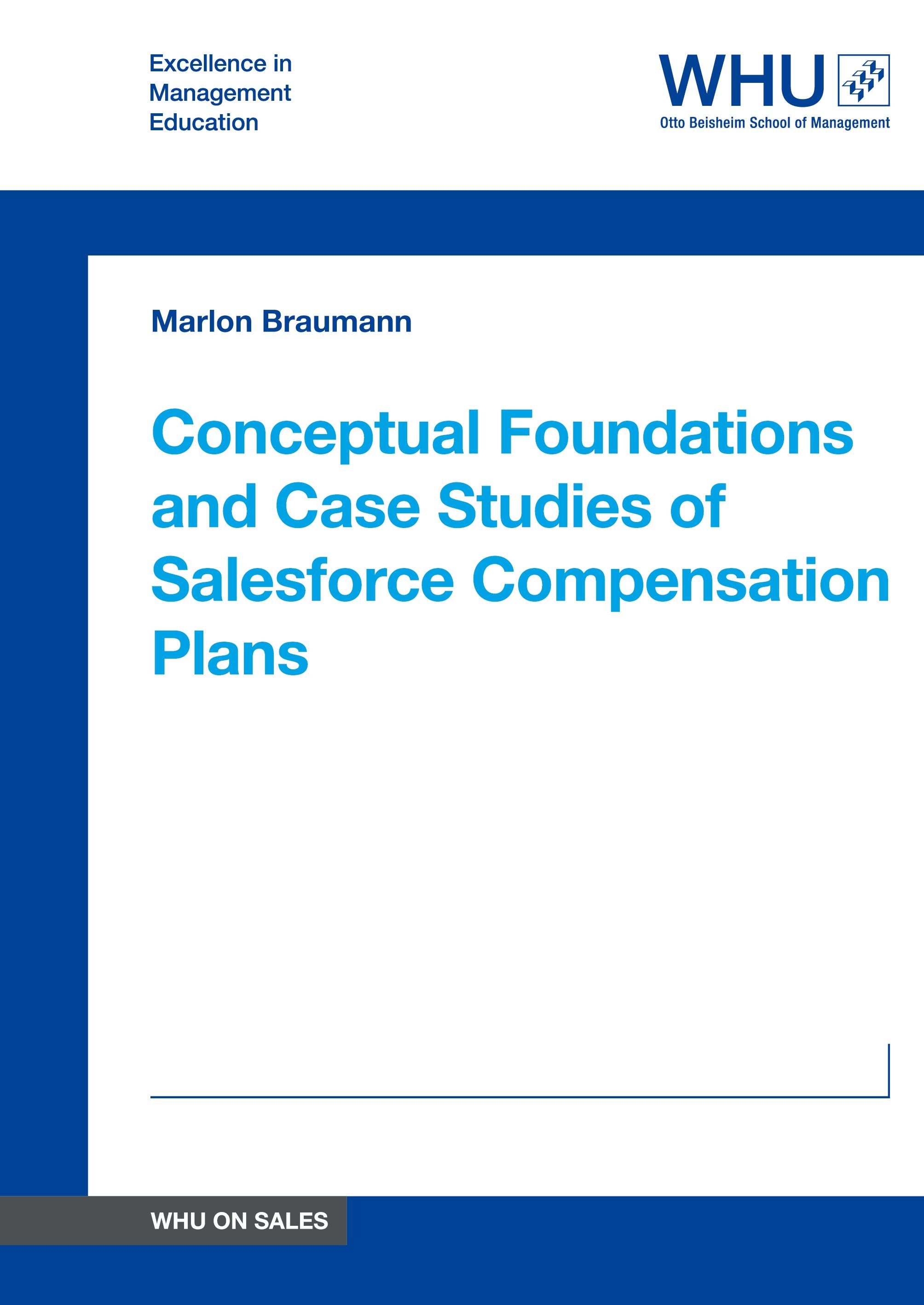 Vorderes Coverbild Conceptual Foundations and Case Studies of Salesforce Compensation Plans