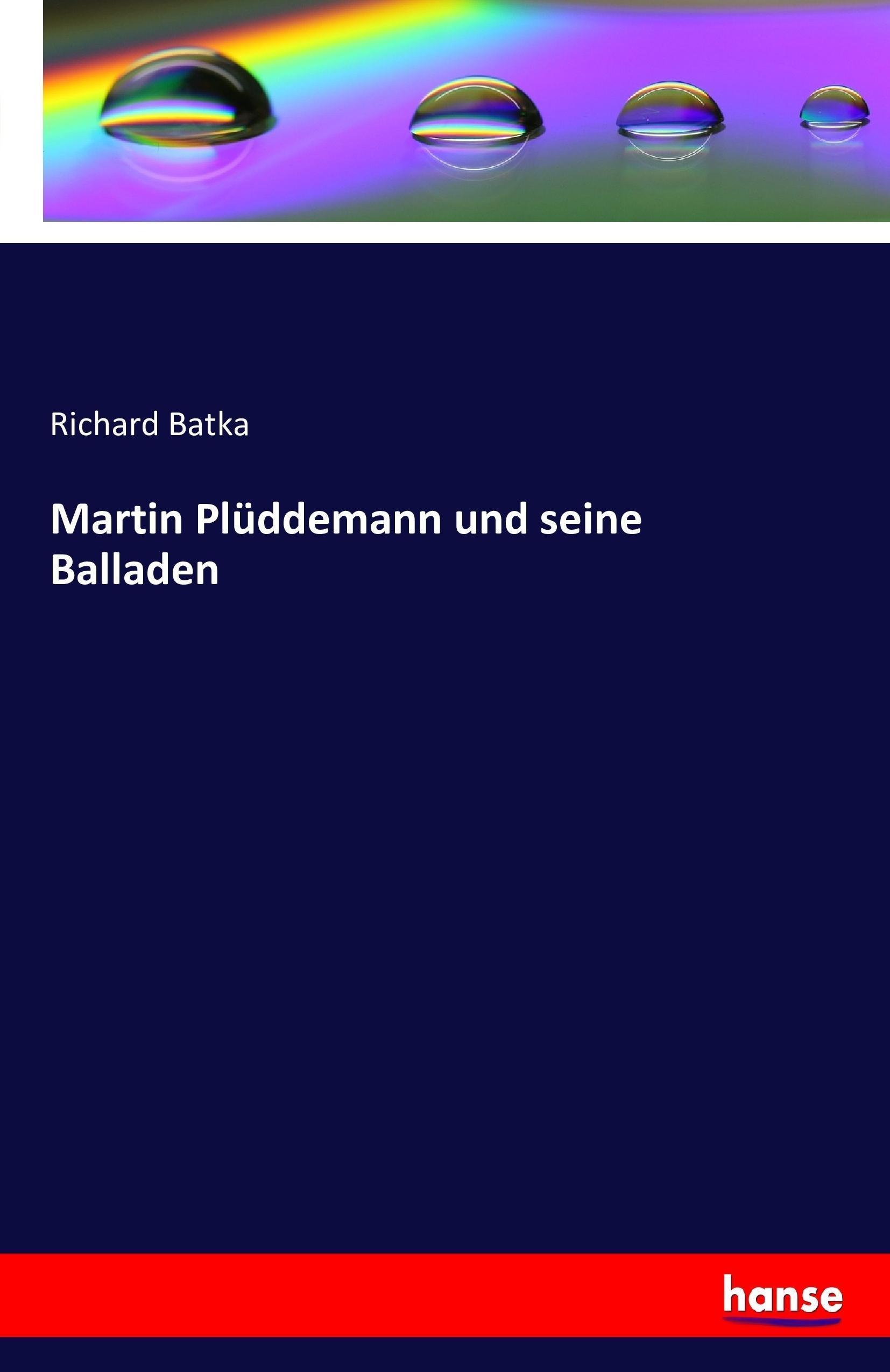 Vorderes Coverbild Martin Plüddemann und seine Balladen