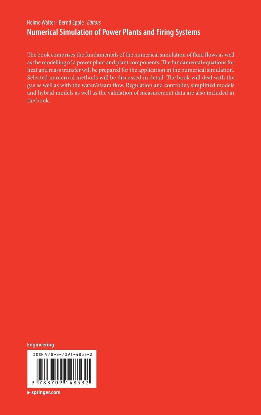 Rückseitencover Numerical Simulation of Power Plants and Firing Systems