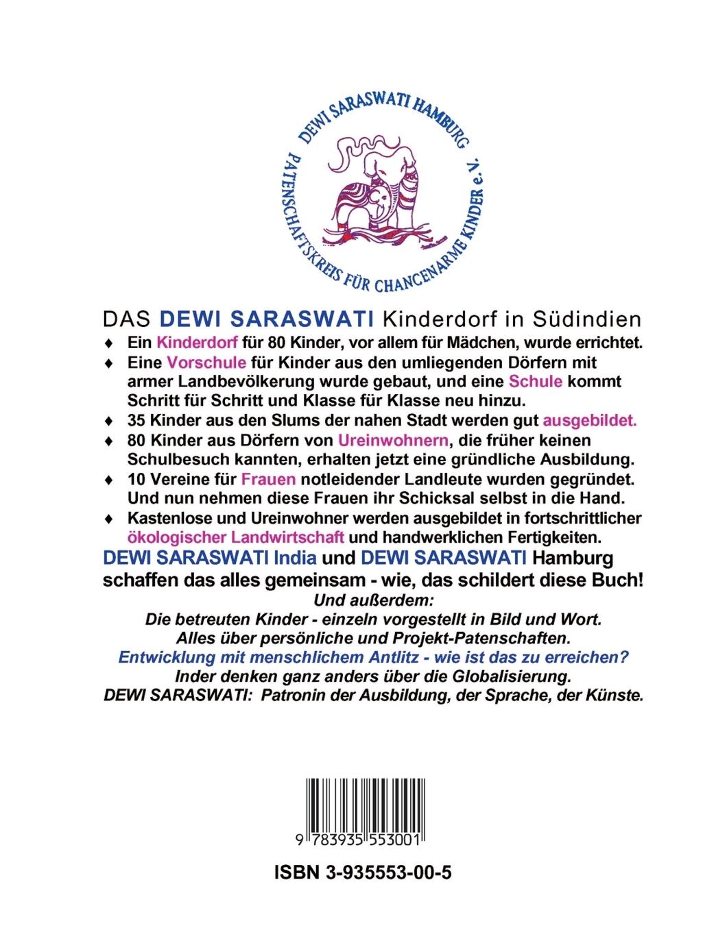 Rückseitencover Das Dewi Saraswati Kinderdorf in Südindien