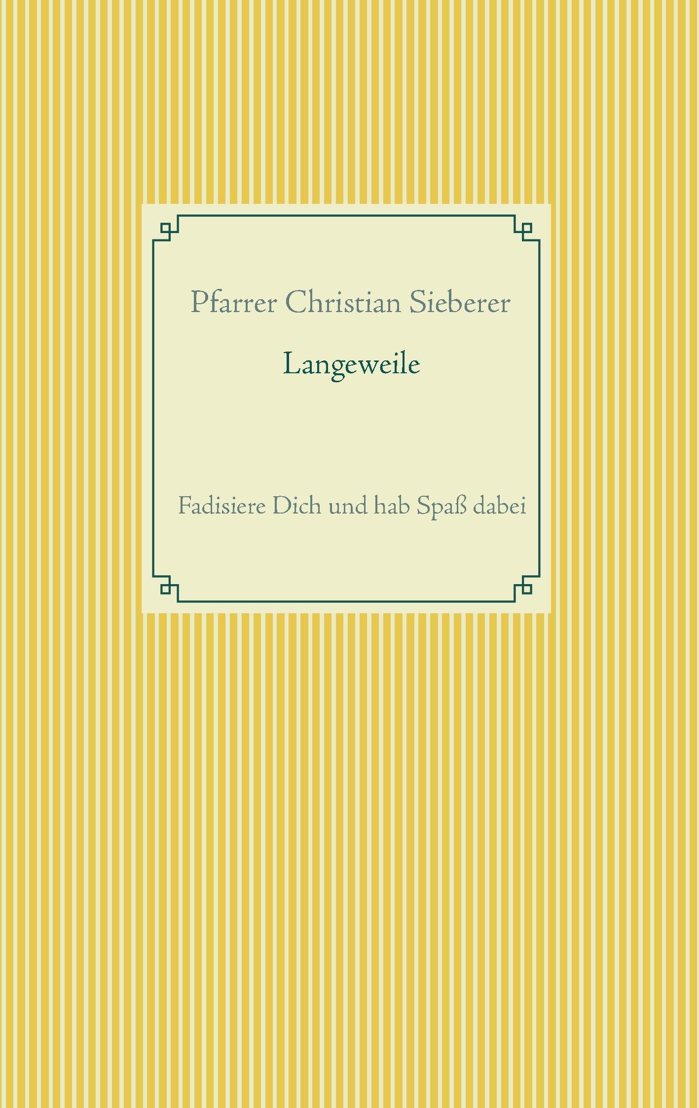 Vorderes Coverbild Langeweile