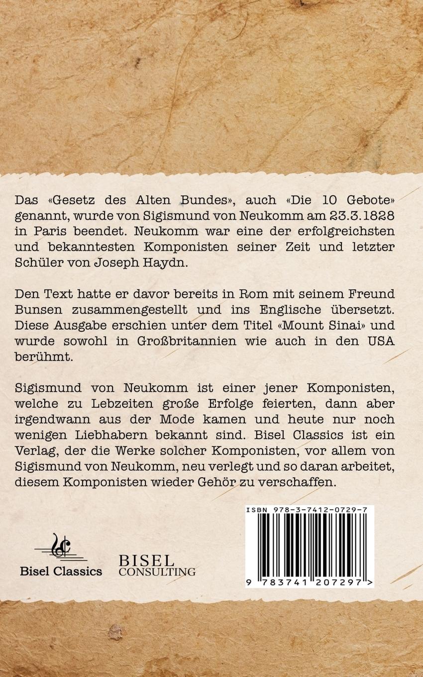 Rückseitencover Das Gesetz des Alten Bundes