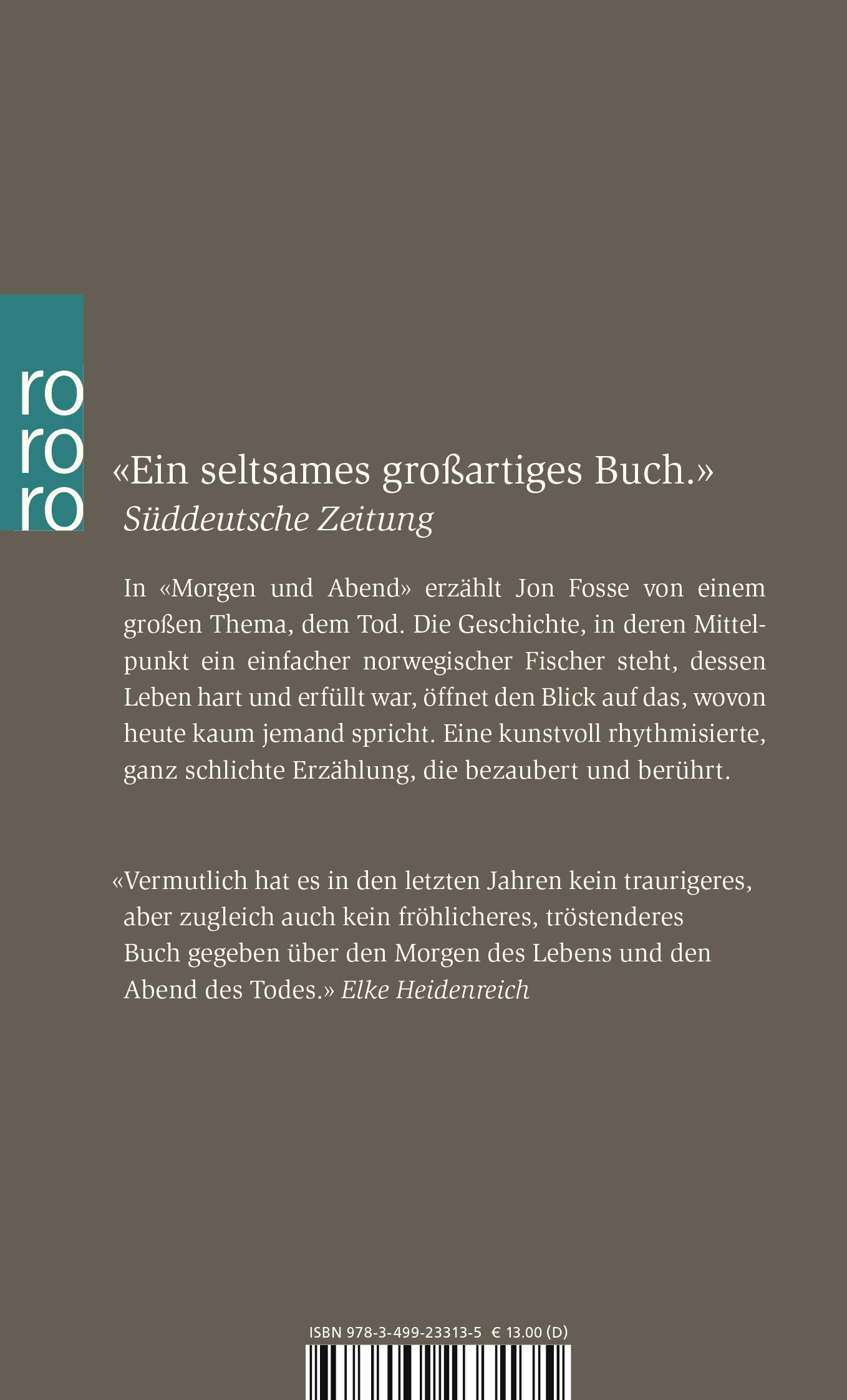 Rückseitencover Morgen und Abend