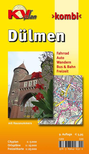 Vorderes Coverbild Dülmen, KVplan, Radkarte/Wanderkarte/Stadtplan, 1:25.000 / 1:15.000 / 1:5.000