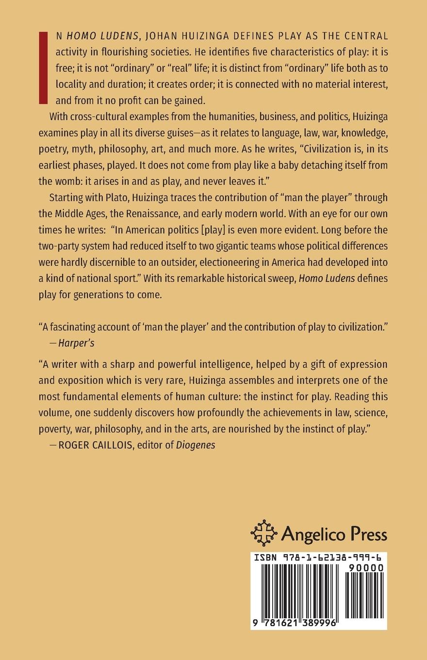 Rückseitencover Homo Ludens