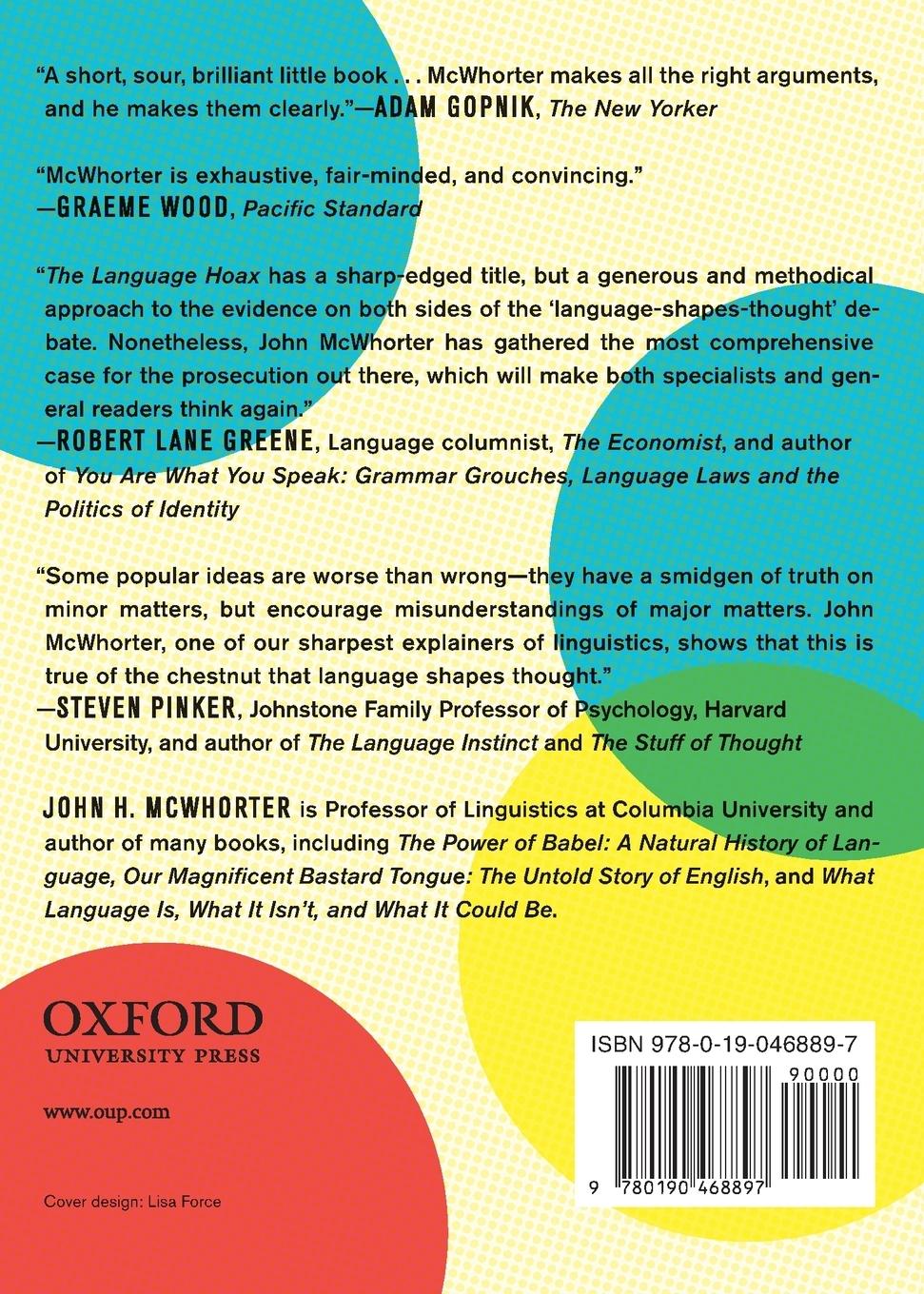 Rückseitencover Language Hoax