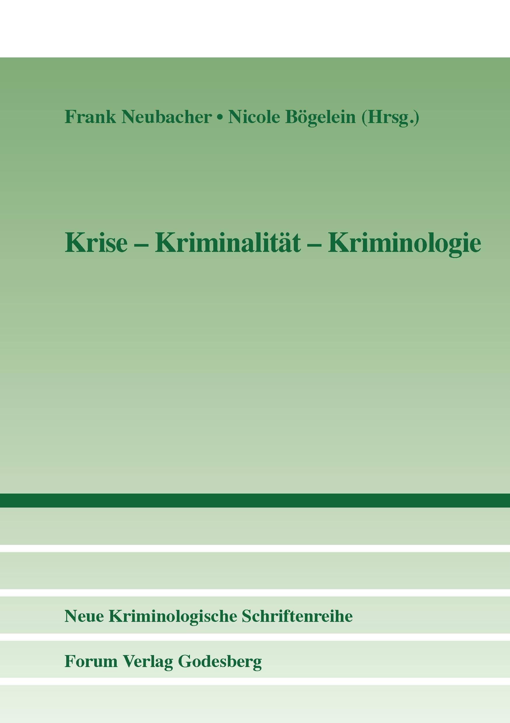 Vorderes Coverbild Krise - Kriminalität - Kriminologie