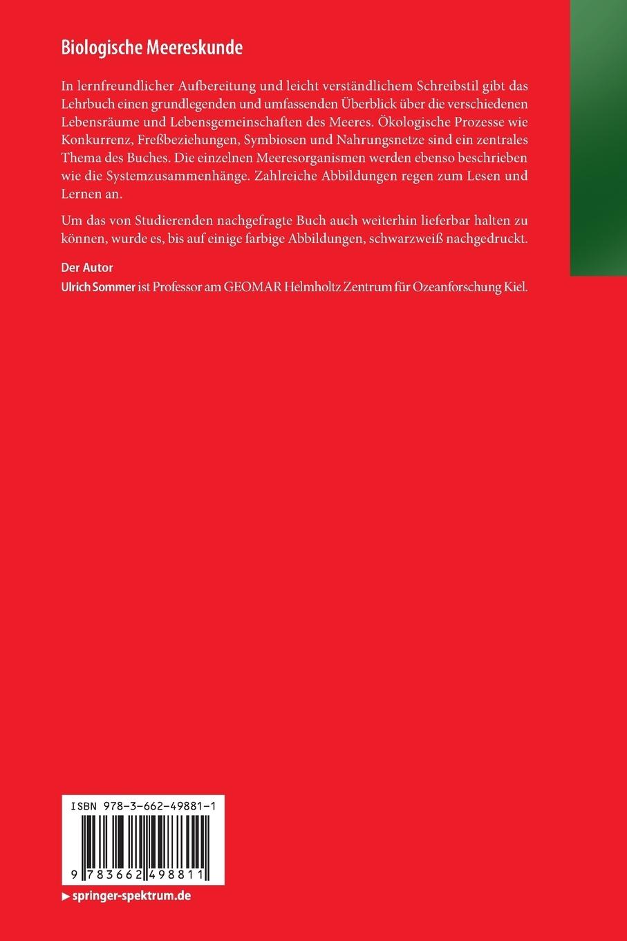 Rückseitencover Biologische Meereskunde