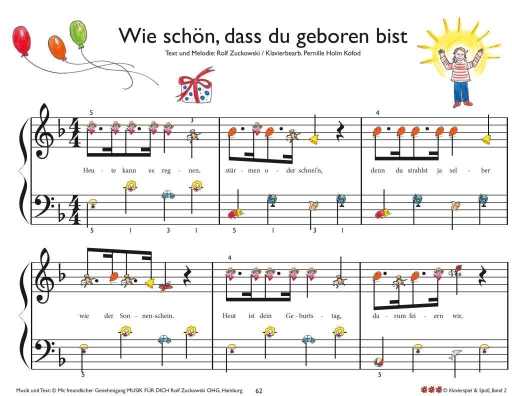 Beispielinhalt (Bild) Klavierspiel & Spaß. Band 02