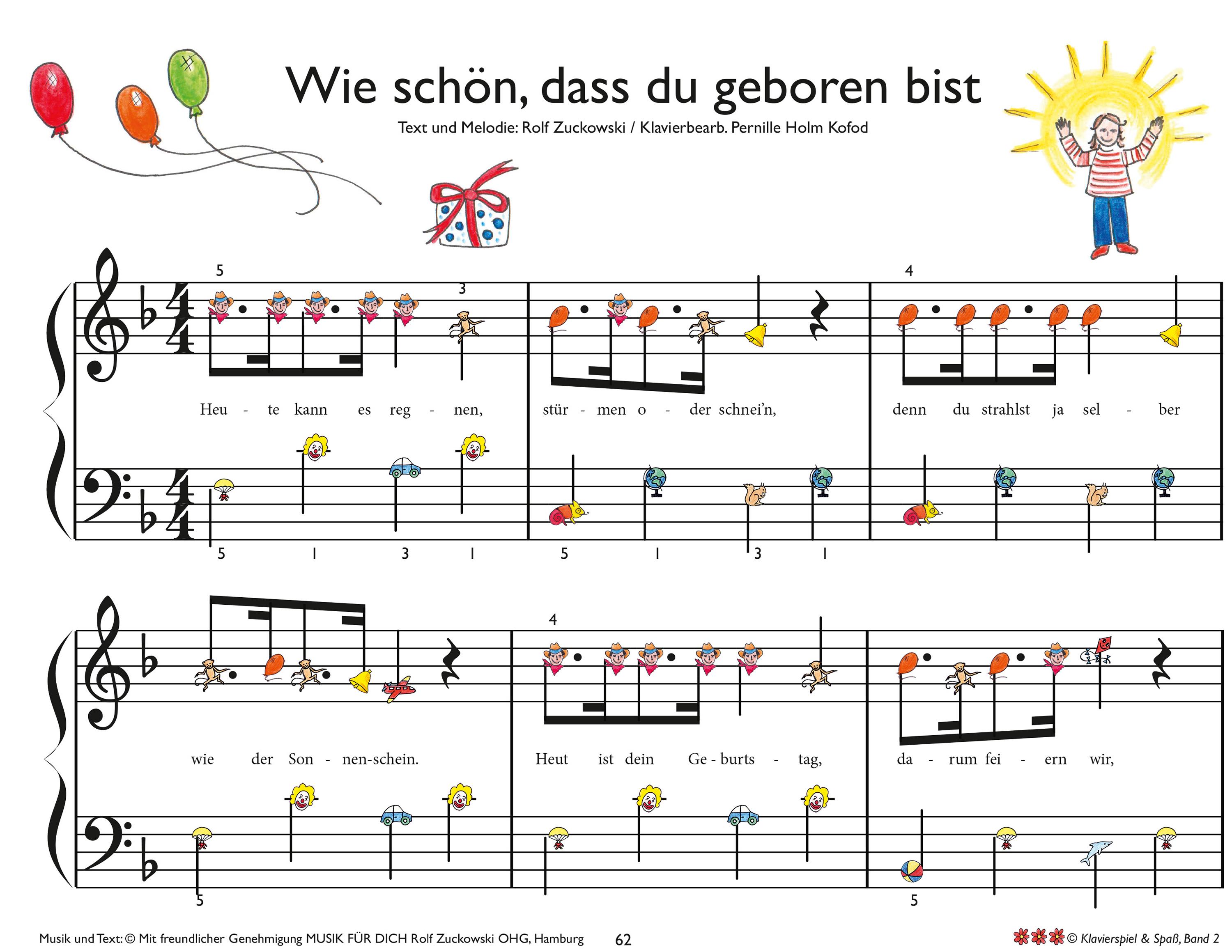 Beispielinhalt (Bild) Klavierspiel & Spaß. Band 02