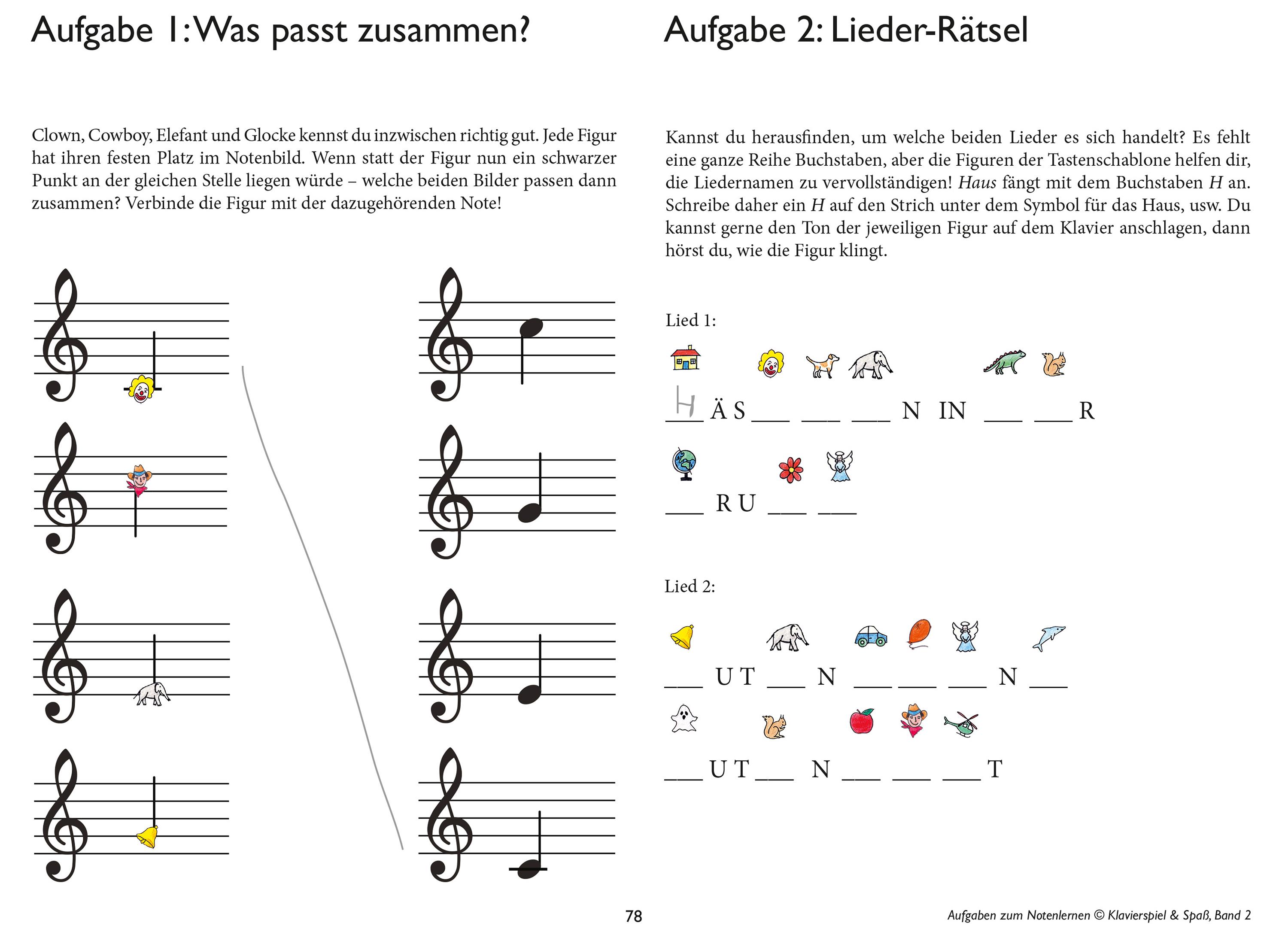 Beispielinhalt (Bild) Klavierspiel & Spaß. Band 02