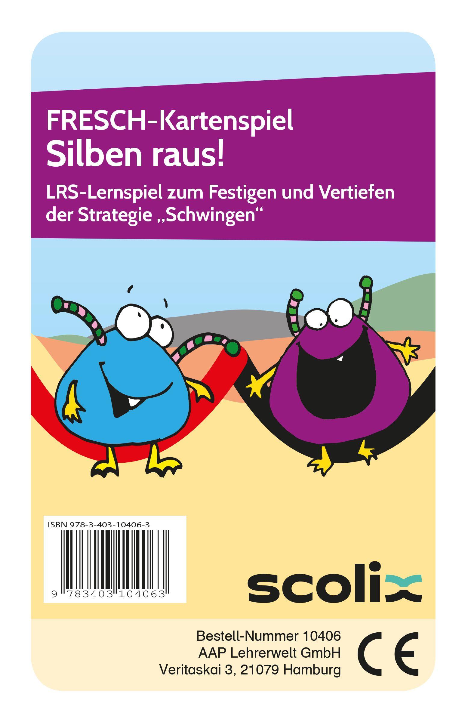 Vorderes Coverbild FRESCH-Kartenspiel: Silben raus!