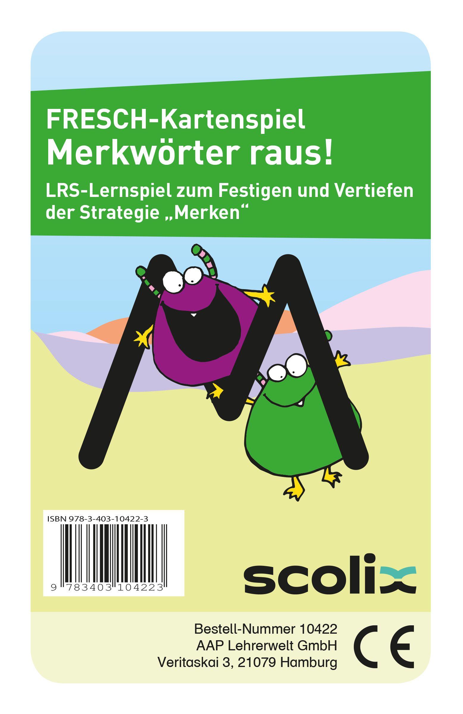 Vorderes Coverbild FRESCH-Kartenspiel: Merkwörter raus!