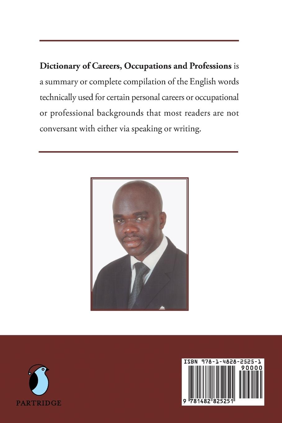 Rückseitencover Dictionary of Careers, Occupations and Professions