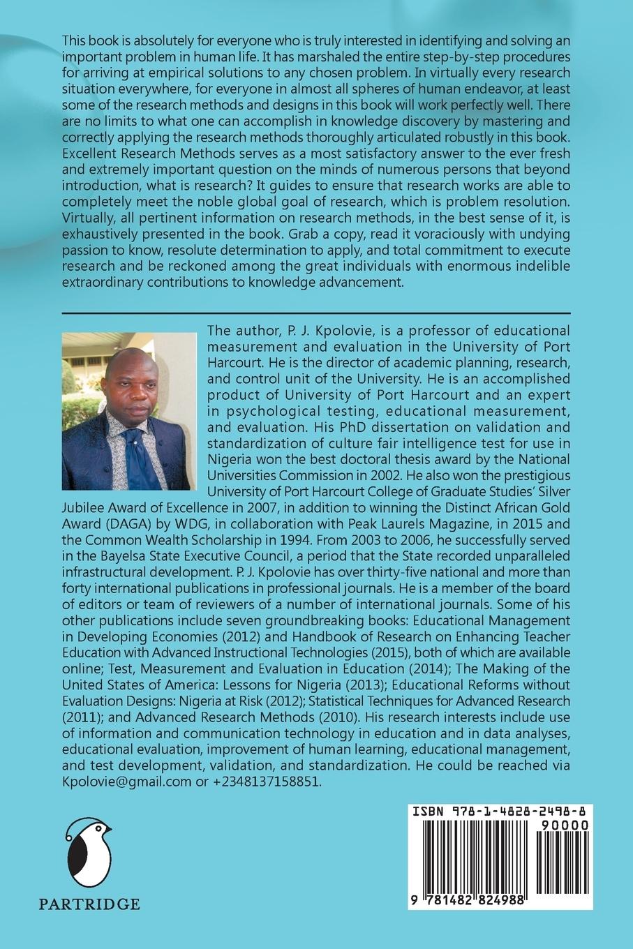 Rückseitencover Excellent Research Methods