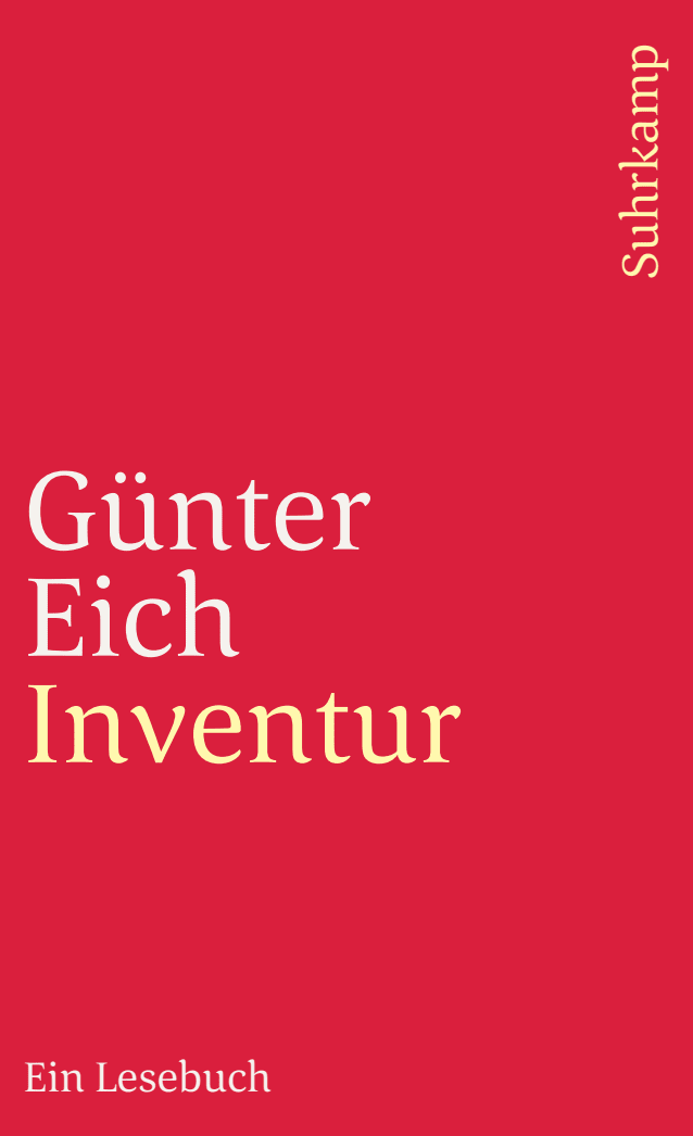 Vorderes Coverbild Inventur