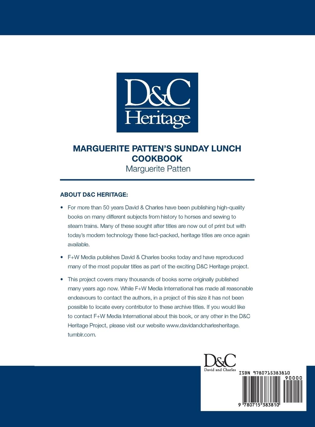 Rückseitencover Marguerite Patten's Sunday Lunch Cookbook