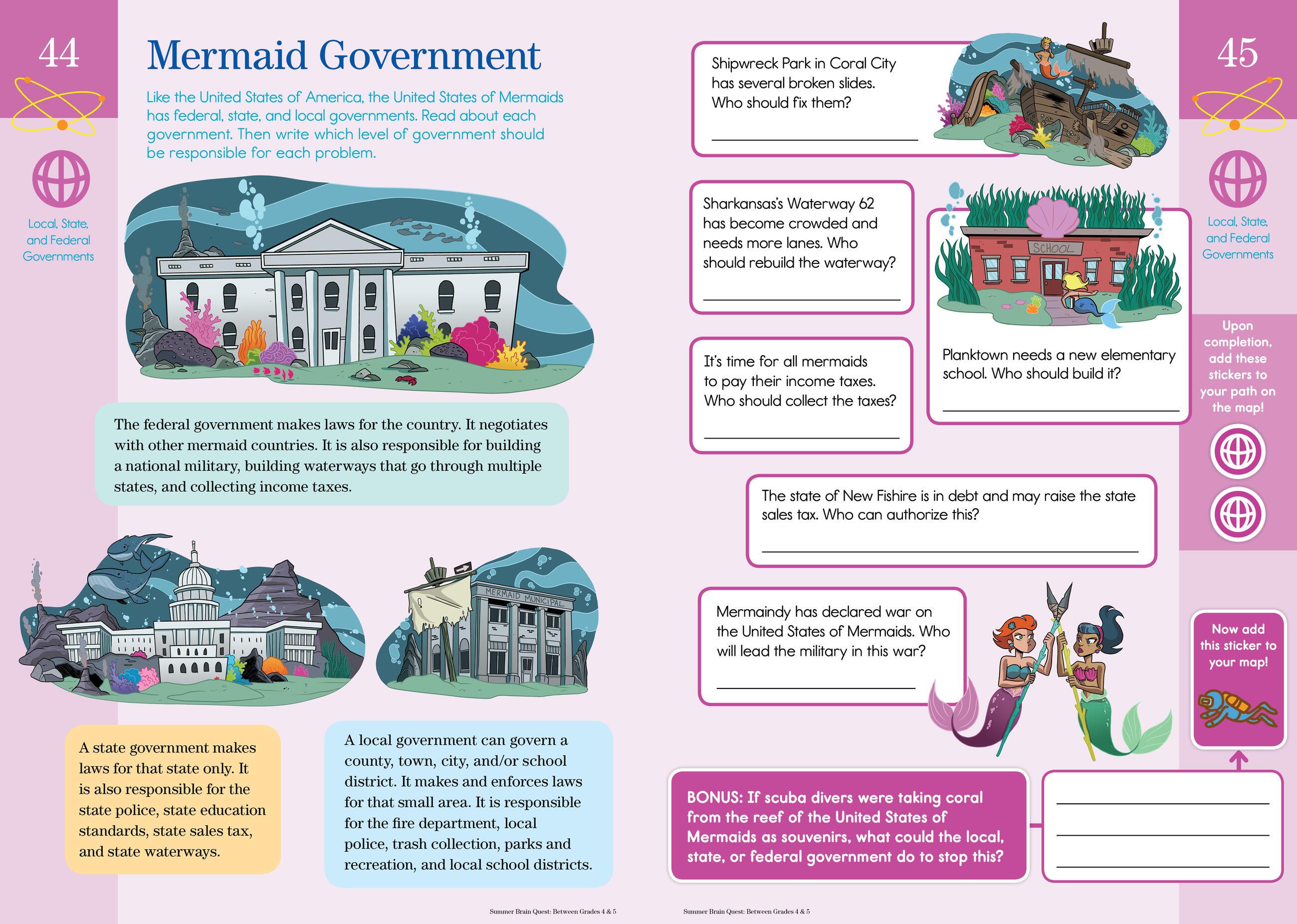 Beispielinhalt (Bild) Summer Brain Quest: Between Grades 4 & 5