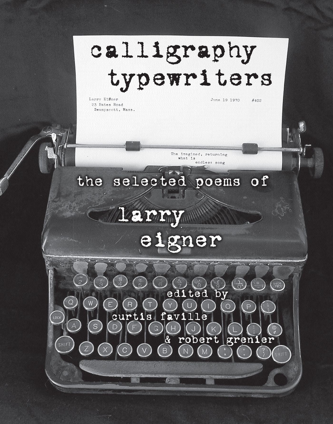 Vorderes Coverbild Calligraphy Typewriters
