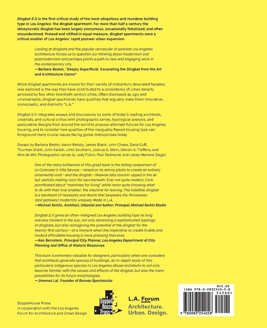 Rückseitencover Dingbat 2.0: The Iconic Los Angeles Apartment as Projection of a Metropolis