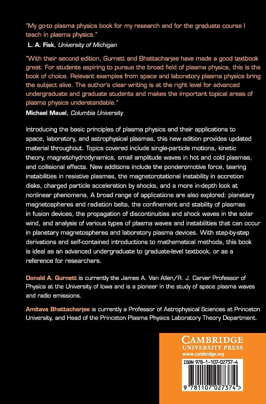 Rückseitencover Introduction to Plasma Physics