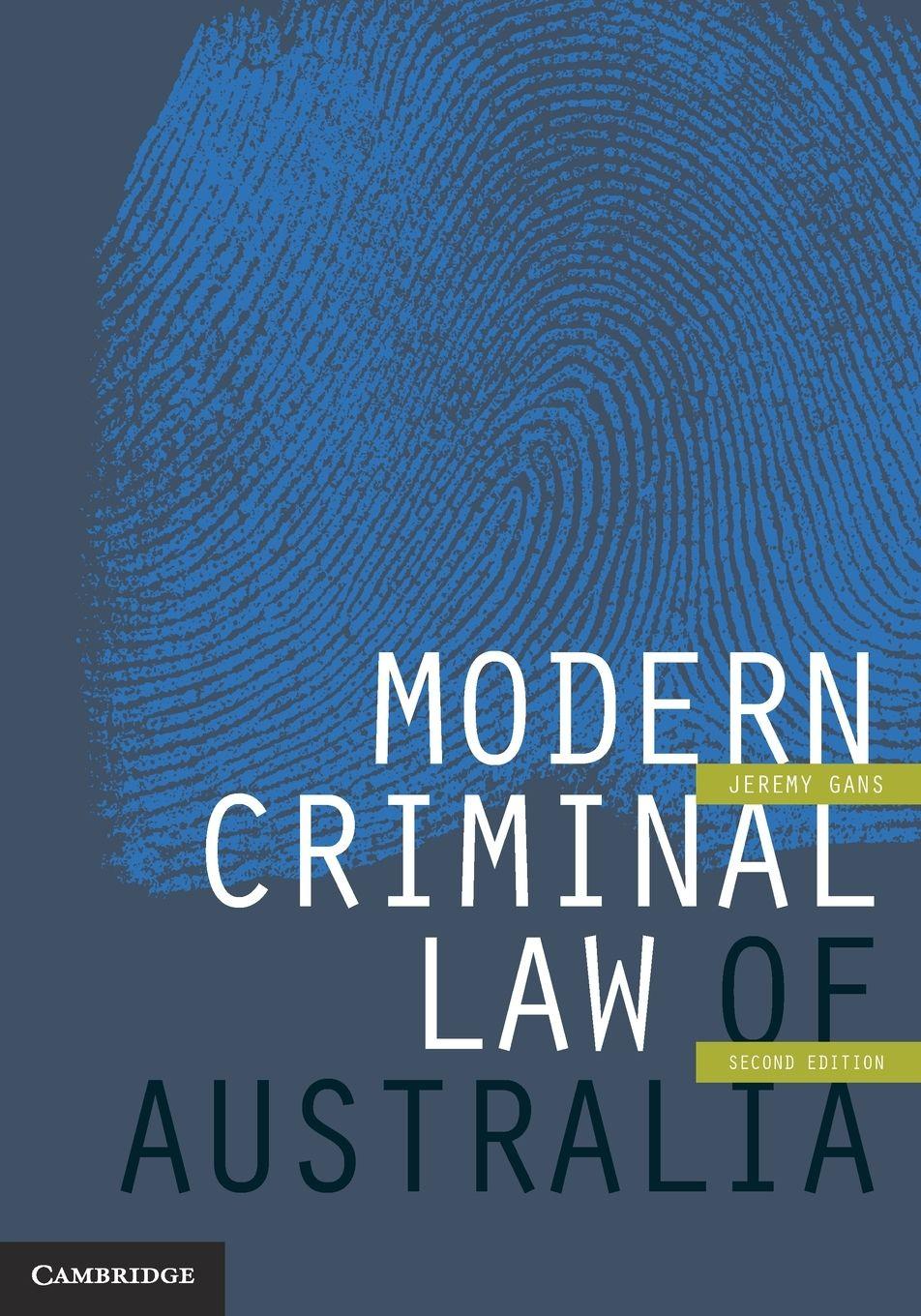 Vorderes Coverbild Modern Criminal Law of Australia