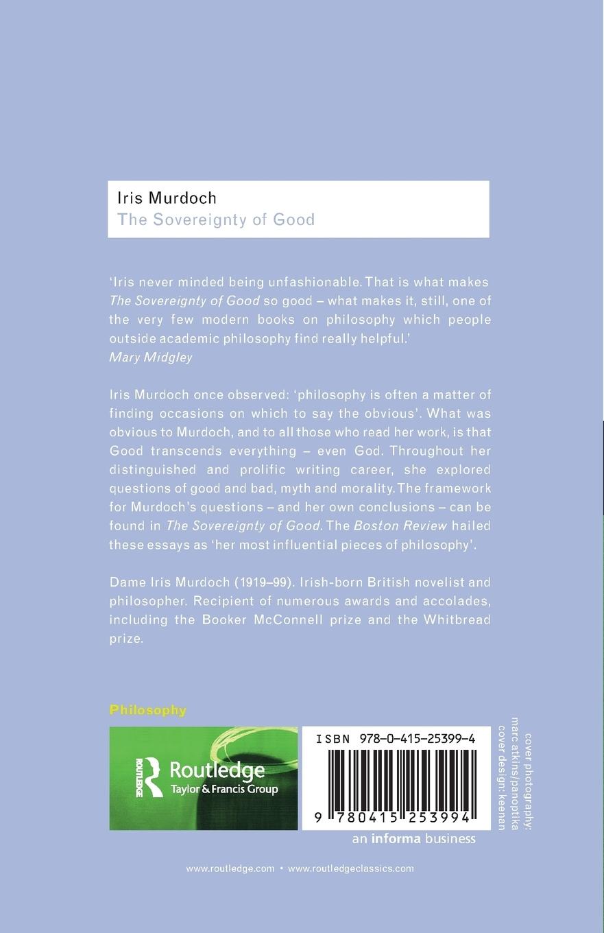 Rückseitencover The Sovereignty of Good