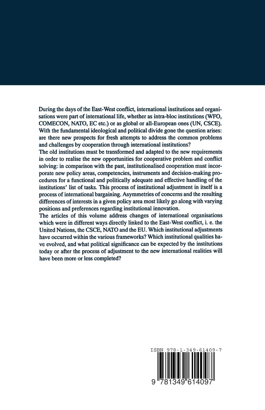 Rückseitencover New Security Challenges: the Adaptations of International Institutions