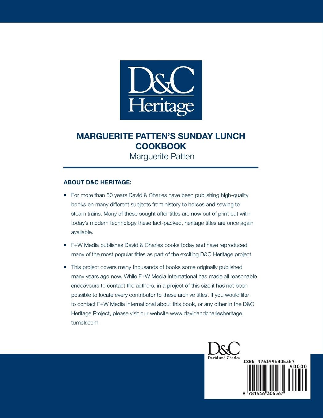 Rückseitencover Marguerite Patten's Sunday Lunch Cookbook