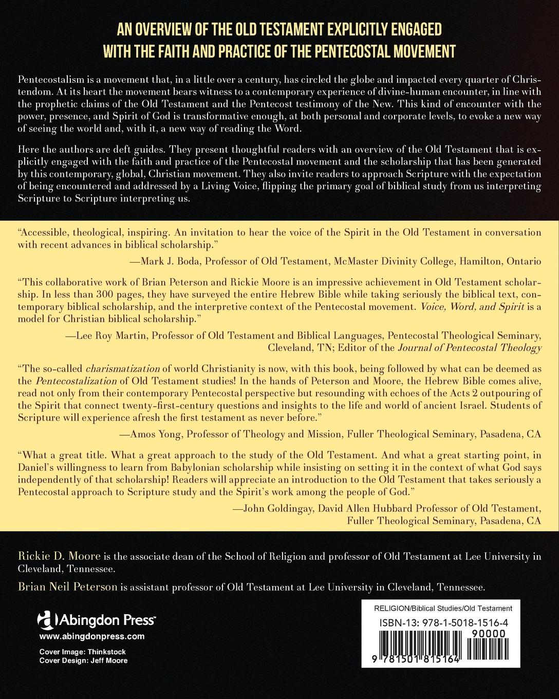 Rückseitencover Voice, Word, and Spirit